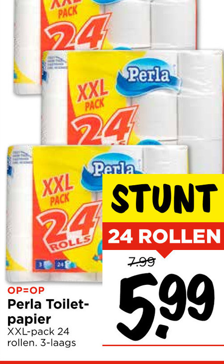 Perla   toiletpapier folder aanbieding bij  Vomar - details