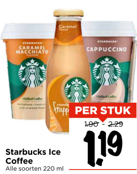 Starbucks   ijskoffie folder aanbieding bij  Vomar - details