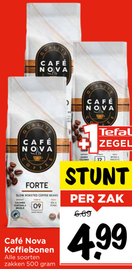 Cafe Nova   koffiebonen folder aanbieding bij  Vomar - details