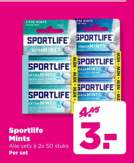 Sportlife   kauwgom folder aanbieding bij  Plus - details