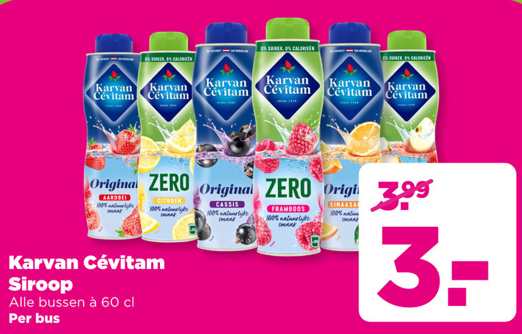 Karvan Cevitam   limonadesiroop folder aanbieding bij  Plus - details