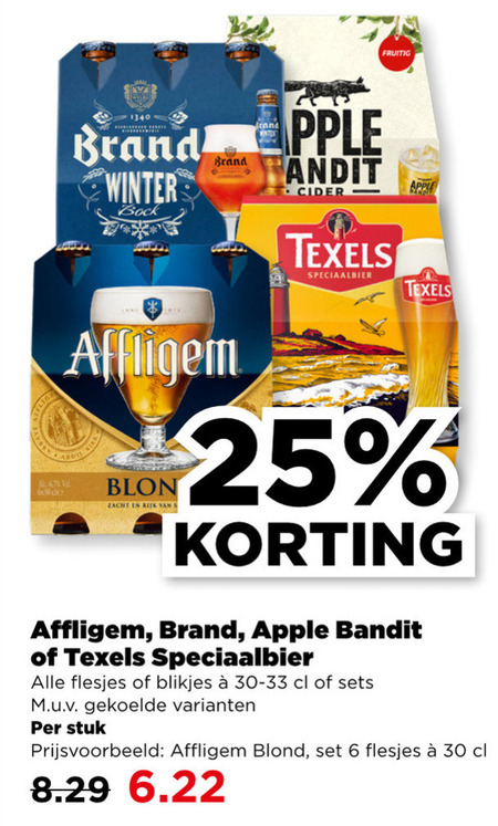 Affligem   speciaalbier, appelcider folder aanbieding bij  Plus - details