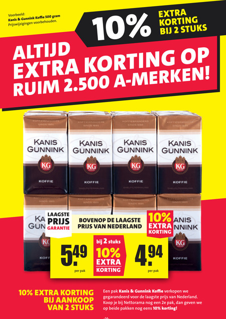 Kanis en Gunnink   koffie folder aanbieding bij  Nettorama - details