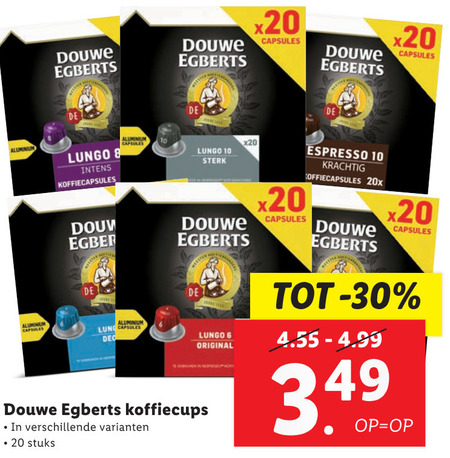 Douwe Egberts   koffiecups folder aanbieding bij  Lidl - details