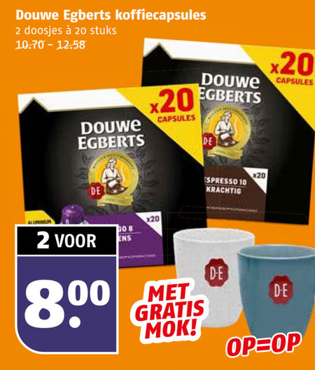 Douwe Egberts   koffiecups folder aanbieding bij  Poiesz - details