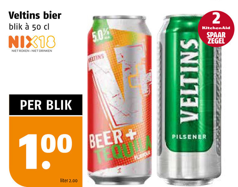 Veltins   blikje bier folder aanbieding bij  Poiesz - details