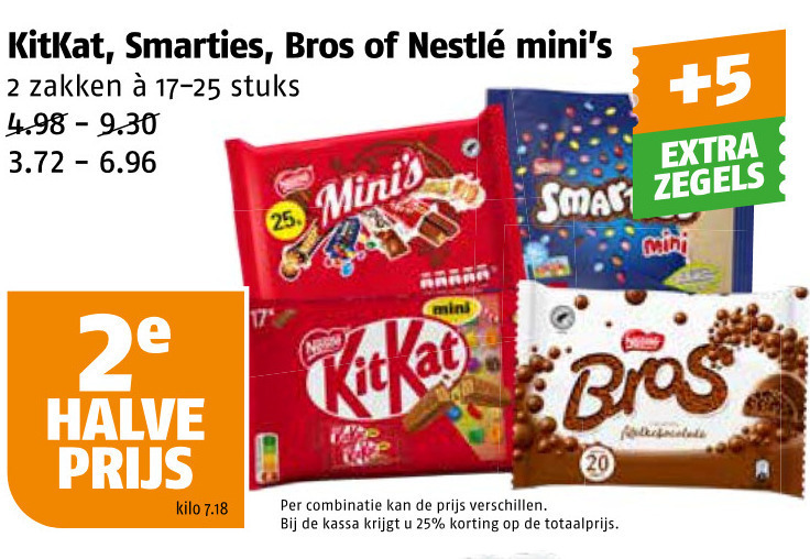 KitKat   mini chocoladerepen folder aanbieding bij  Poiesz - details