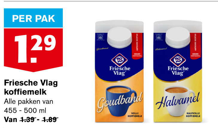 Friesche Vlag   koffiemelk folder aanbieding bij  Hoogvliet - details