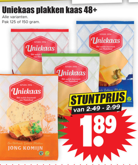 Uniekaas   kaasplakken folder aanbieding bij  Dirk - details