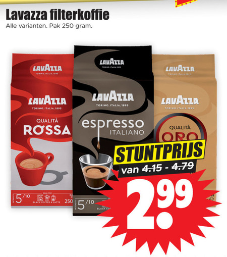 Lavazza   koffie folder aanbieding bij  Dirk - details