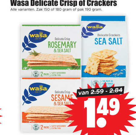 Wasa   knackebrod folder aanbieding bij  Dirk - details