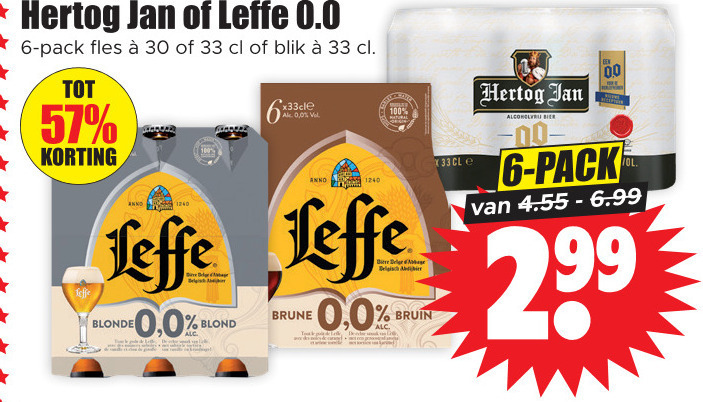 Hertog Jan   alcoholvrij bier folder aanbieding bij  Dirk - details