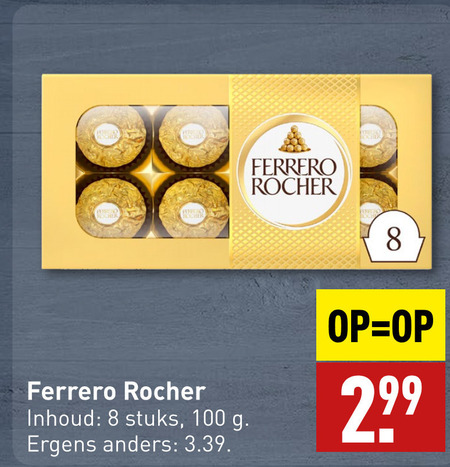 Ferrero Rocher   chocolade folder aanbieding bij  Aldi - details