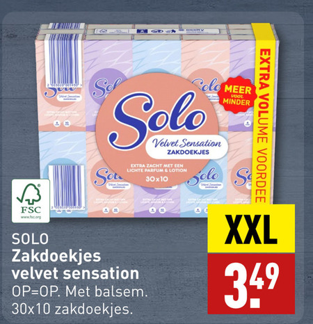 Solo   zakdoek folder aanbieding bij  Aldi - details