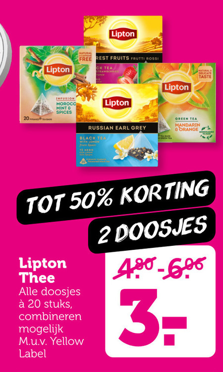 Lipton   thee folder aanbieding bij  Coop - details