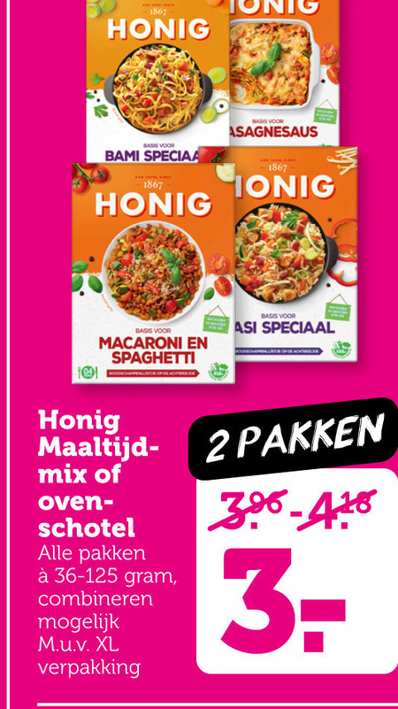 Honig   maaltijdmix folder aanbieding bij  Coop - details