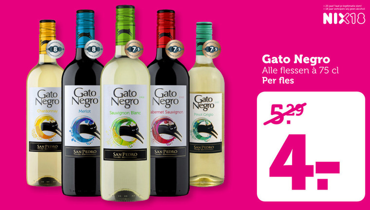 Gato Negro   witte wijn, rode wijn folder aanbieding bij  Coop - details