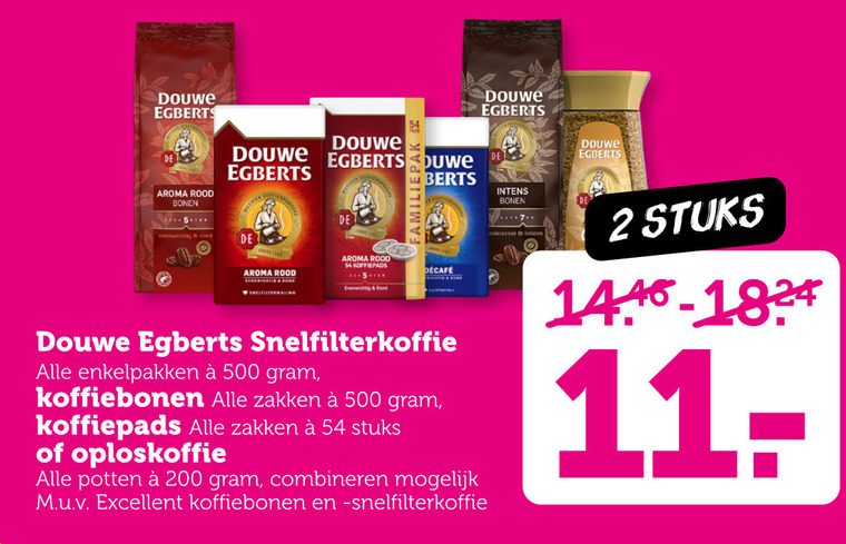 Douwe Egberts   koffiebonen, koffie folder aanbieding bij  Coop - details