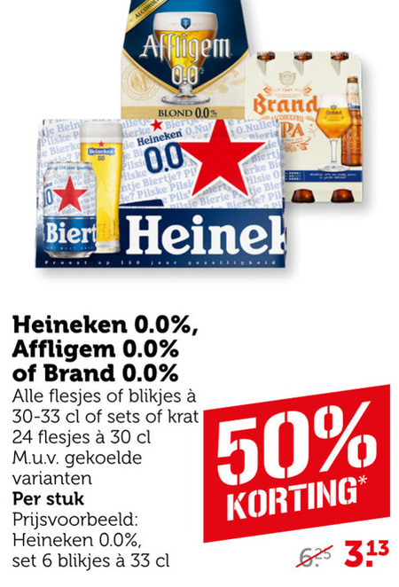 Heineken 0.0   blikje bier folder aanbieding bij  Coop - details