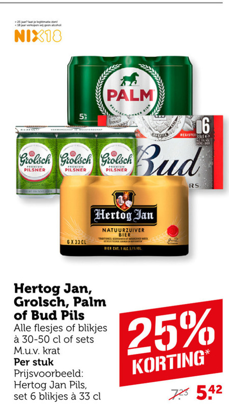 Grolsch   blikje bier folder aanbieding bij  Coop - details