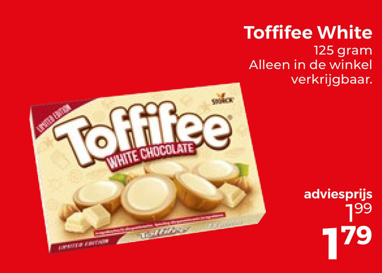 Toffifee   chocolade folder aanbieding bij  Trekpleister - details