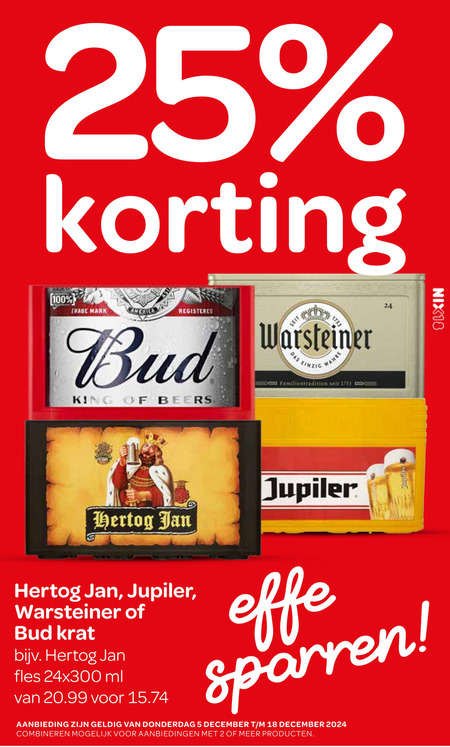 Jupiler   krat bier folder aanbieding bij  Spar - details