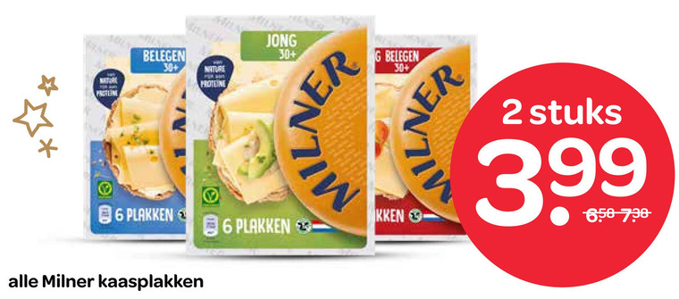 Milner   kaasplakken folder aanbieding bij  Spar - details