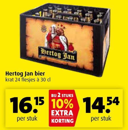 Hertog Jan   krat bier folder aanbieding bij  Boni - details