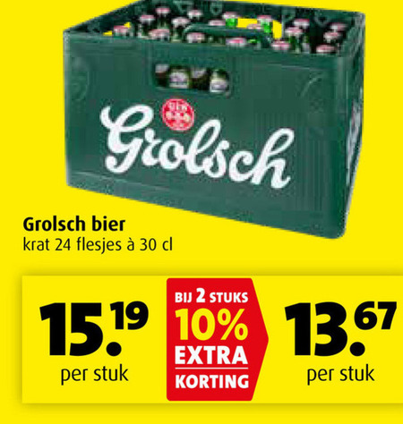 Grolsch   krat bier folder aanbieding bij  Boni - details