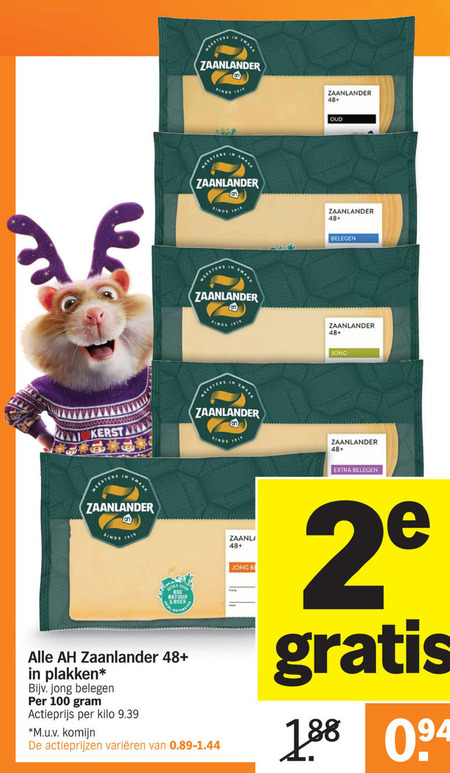 Zaanlander   kaasplakken folder aanbieding bij  Albert Heijn - details