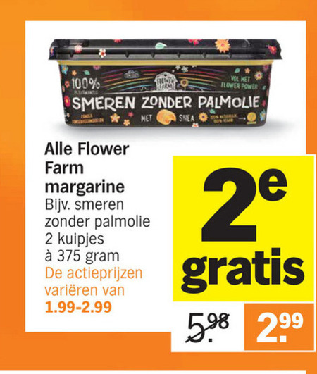 Flower Farm   margarine folder aanbieding bij  Albert Heijn - details