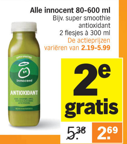 Innocent   fruitsmoothie folder aanbieding bij  Albert Heijn - details