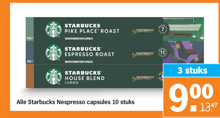 Starbucks   koffiecups folder aanbieding bij  Albert Heijn - details