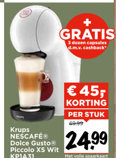 Krups   dolce gusto apparaat folder aanbieding bij  Vomar - details