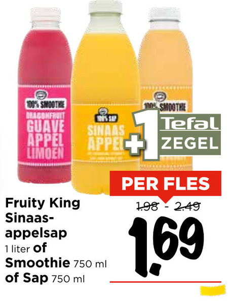 Fruity King   fruitsmoothie folder aanbieding bij  Vomar - details