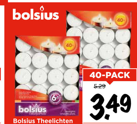 Bolsius   theelicht folder aanbieding bij  Vomar - details