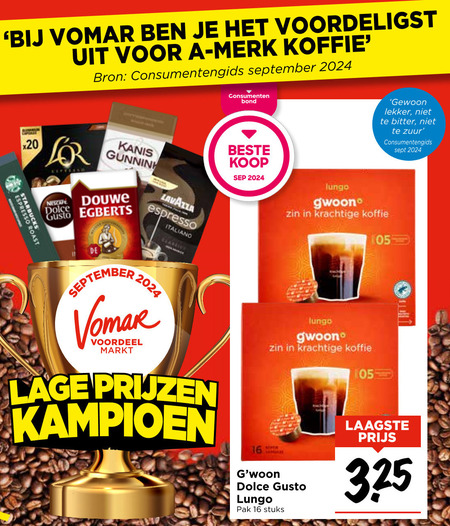 Gwoon   dolce gusto capsules folder aanbieding bij  Vomar - details