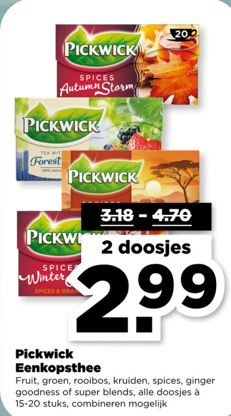 Pickwick   thee folder aanbieding bij  Plus - details