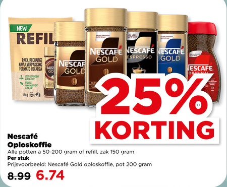 Nescafe   oploskoffie folder aanbieding bij  Plus - details