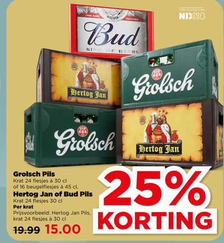 Bud   krat bier folder aanbieding bij  Plus - details