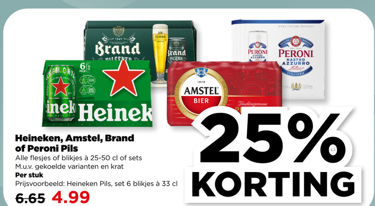 Heineken   speciaalbier, blikje bier folder aanbieding bij  Plus - details