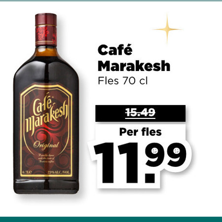 Cafe Marakesh   likeur folder aanbieding bij  Plus - details