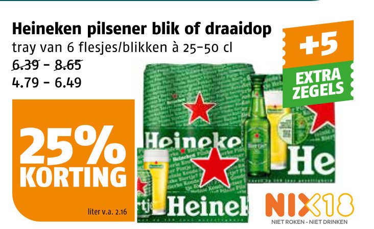 Heineken   blikje bier folder aanbieding bij  Poiesz - details