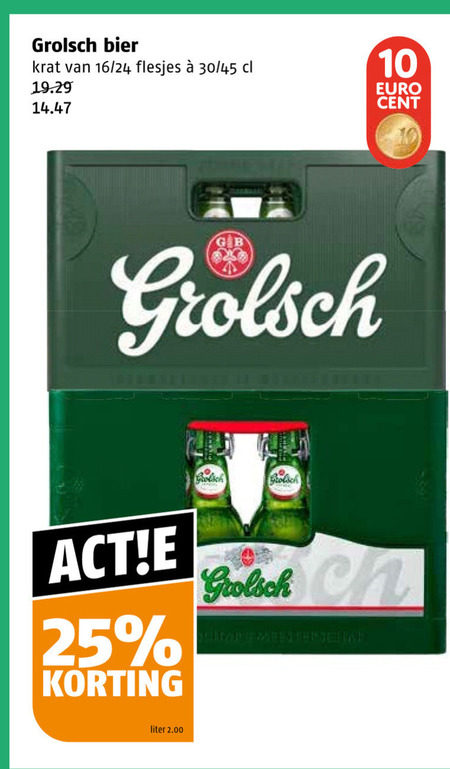 Grolsch   krat bier folder aanbieding bij  Poiesz - details