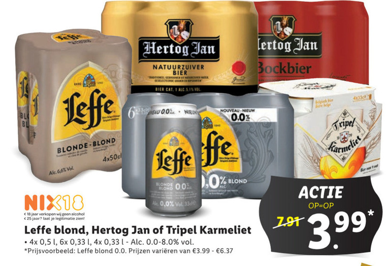 Hertog Jan   speciaalbier, blikje bier folder aanbieding bij  Lidl - details