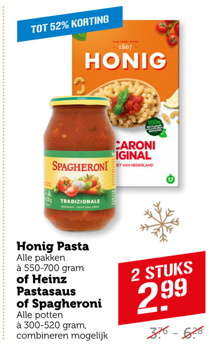 Spagheroni   pasta, pastasaus folder aanbieding bij  Coop - details