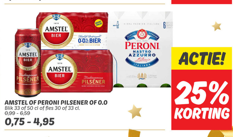 Peroni   speciaalbier, blikje bier folder aanbieding bij  Dekamarkt - details