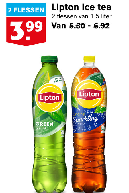 Lipton   ice tea folder aanbieding bij  Hoogvliet - details