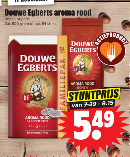 Douwe Egberts   koffiepad, koffiebonen folder aanbieding bij  Dirk - details