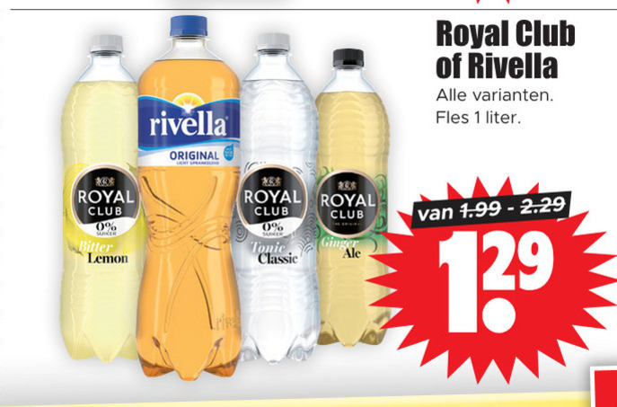 Royal Club   frisdrank folder aanbieding bij  Dirk - details